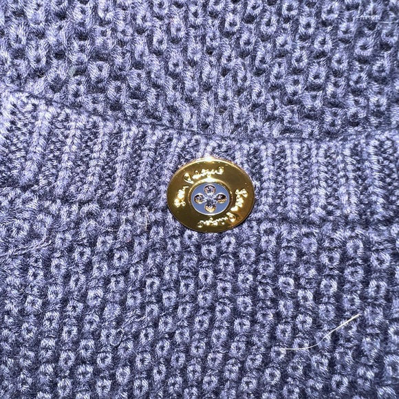 Lilly Pulitzer Like New XL Navy Kristen Crochet Sweater Pullover Supima cotton - Picture 4 of 7